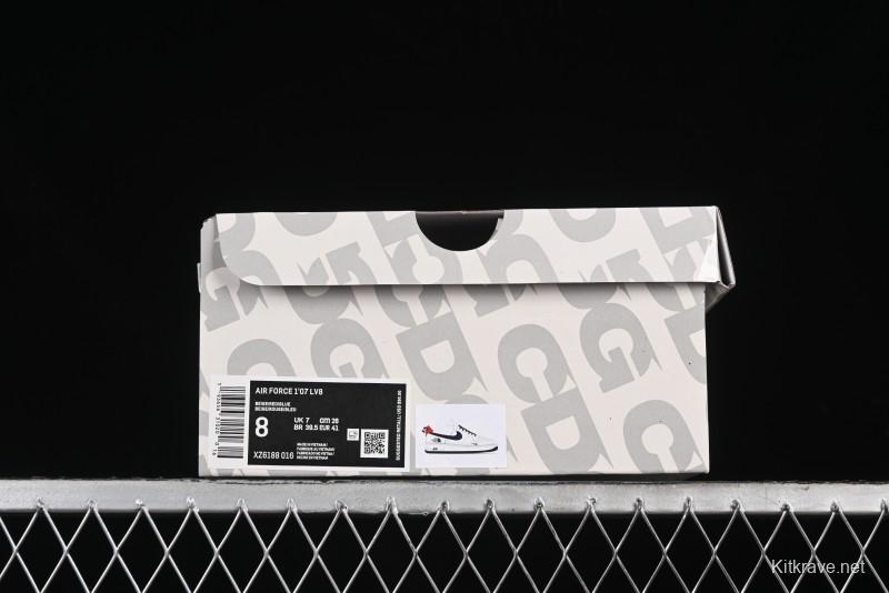 Nike Air Force 1 '07 Low The North Face Collaboration - White Blue Red Casual Sneakers - XZ6188-016