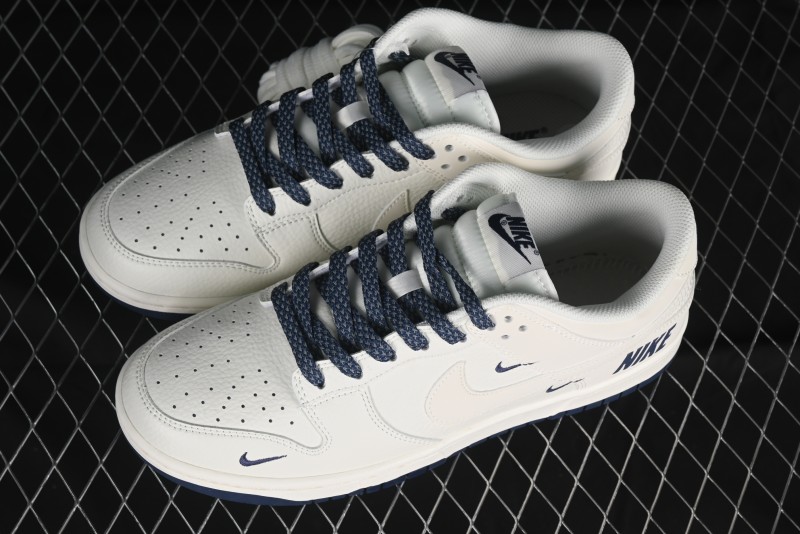 Nike SB Dunk Low Collaboration Three Swooshes Dark Blue Colorway Low-Top Casual Skateboarding Shoes - NK5639-327