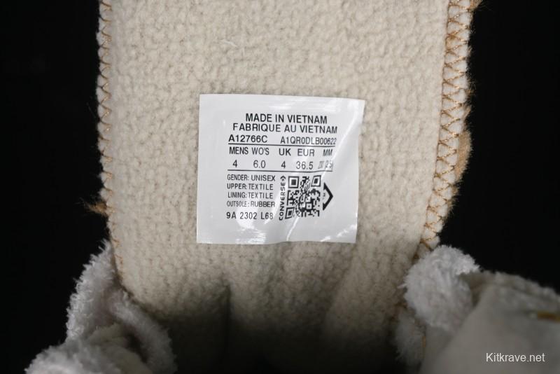 Converse Zoo Happy Pets Series High-Top Plush Lined Casual Sneakers for Autumn Winter - A12766C