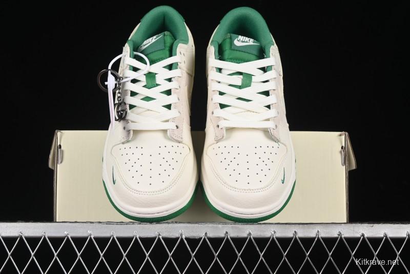 Nike SB Dunk Low Gucci Collaboration - Custom White Swoosh Leather Patch Anniversary Edition Low-Top Casual Skate Shoes - KK1688-052