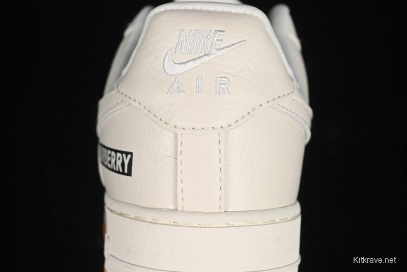 Nike Air Force 1 '07 Low Burberry Check Print Casual Sneakers - DF0180-006