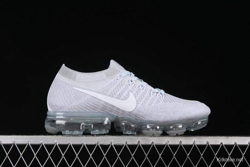 Nike Vapormax Flyknit Breathable Casual Running Shoes with Full-Length Air Cushion - 849558-100