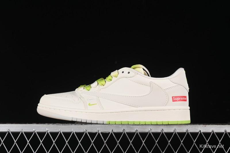 Nike Travis Scott x Fragment Design x Air Jordan 1 Low OG SP AJ1 Supreme Collaboration - BB2299-811