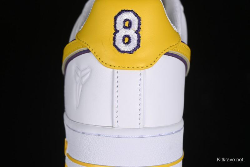 Nike Air Force 1 '07 Low Kobe Full-Grain Leather Casual Sneakers with Full-Length Air Cushion - FZ1151-100