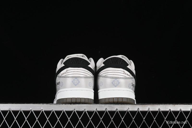 Nike Dunk Low Retro Casual Sneakers with Ancient Tang Print Design - FJ4188-001