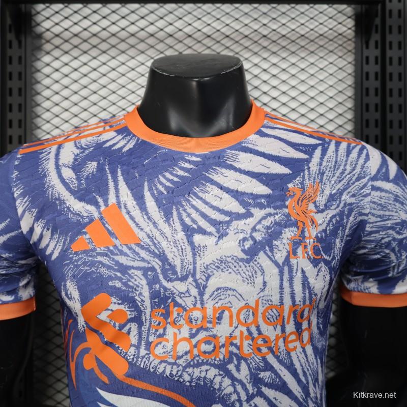 Player Version 25/26 Liverpool Blue with Orange Flaming Bird Special Jersey