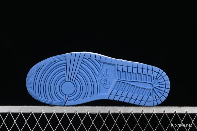 Nike Air Jordan 1 Low AJ1 Patent Leather Blue Casual Sneakers - FZ2138-114