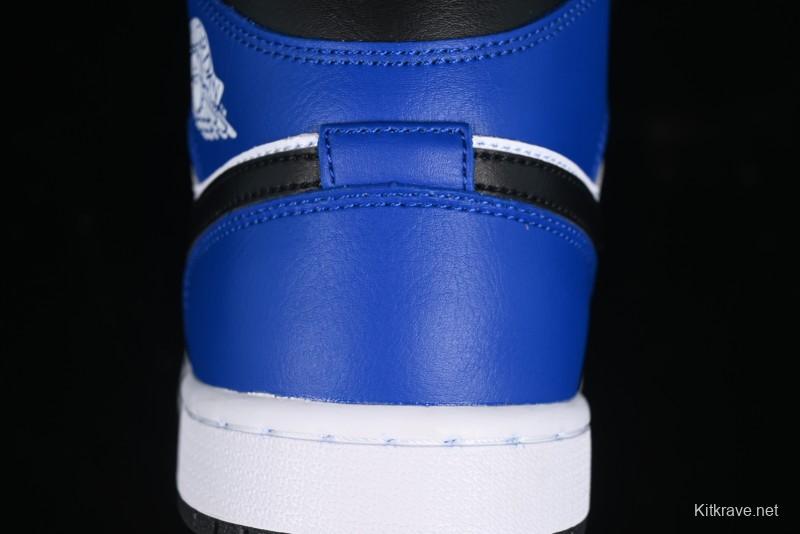 Nike Air Jordan 1 Mid AJ1 Basketball Shoes White Blue - DQ8423-402
