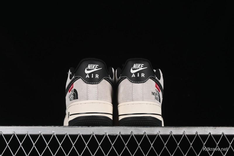 Nike Air Force 1 '07 Low Supreme Stussy Collaboration - Black Grey Red Label Low-Top Casual Sneakers - XZ6188-115