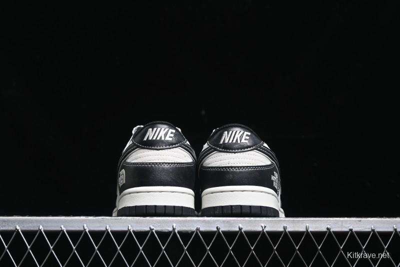 Nike SB Dunk Low The North Face Series - High Gloss Black Swoosh Anniversary Custom Low-Top Casual Skate Shoes - DJ2024-047