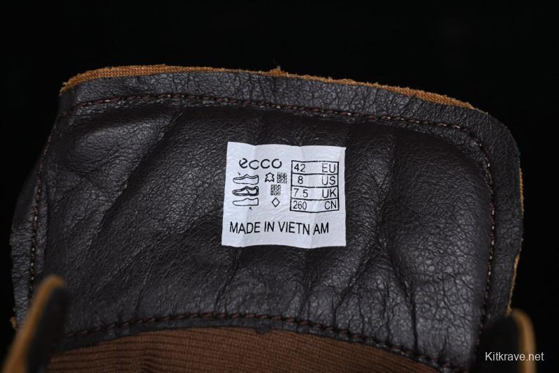 ECCO Exostrike Series Work Leather Anti-Slip Platform Boots - 63890801003