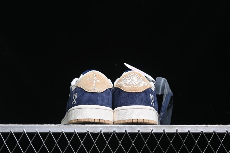 Nike Travis Scott x Fragment Design x Air Jordan 1 Low OG SP AJ1 Retro Sneakers - SJ2068-110