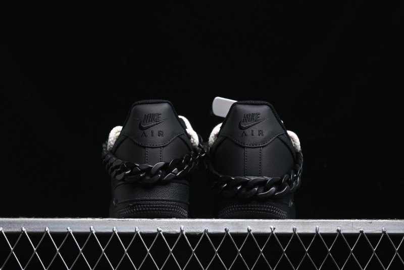 Nike Air Force 1 '07 Low Black Deconstructed Utility Casual Sneakers - CW2288-763