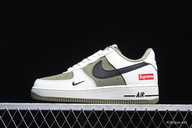 Nike Air Force 1 '07 Low Supreme Casual Sneakers in Military Green - CH6336-508
