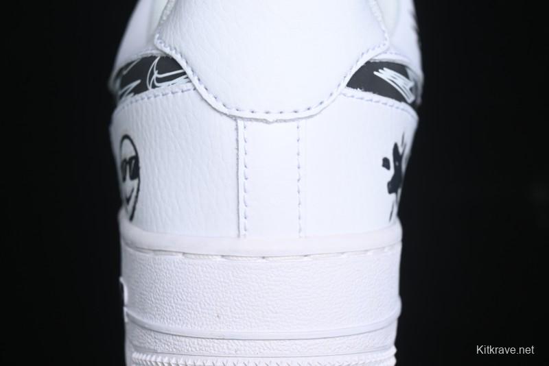 Nike Air Force 1 '07 Low "Smiley Face" Casual Sneakers - FB8971-020