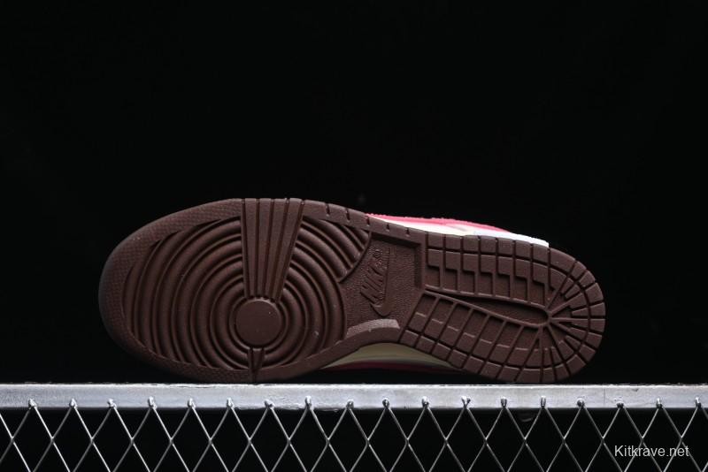 Nike Dunk Low Retro Casual Sneakers in Brown and Sail with Panda Mischief Skyline Theme - DD1503-124