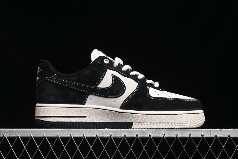 Nike Air Force 1 '07 Low Stussy Collaboration - Black/Red Label Low-Top Casual Sneakers - SJ6698-008