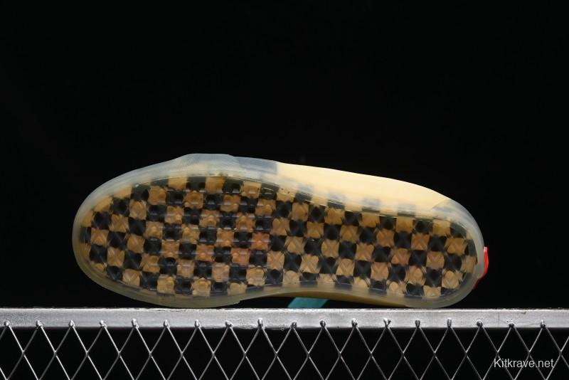 Palm Angels x Vans Sk8-Mid Collaboration Mid-Top Skate Shoes with Distressed Sole - VN000CRPGRN