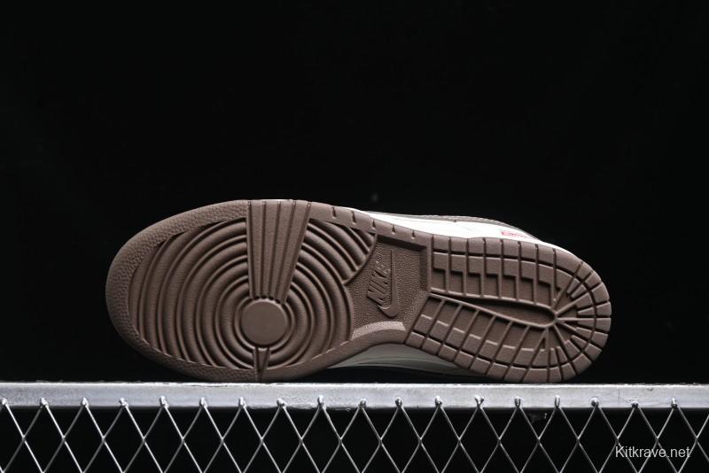 Nike SB Dunk Low Stone Island Supreme Collaboration - Beige Brown Sole Anniversary High-End Custom Low-Top Casual Sneakers - BB9866-008