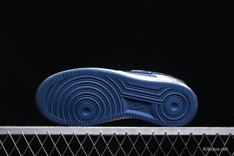 Nike Air Force 1 '07 Low The North Face Collaboration - Blue Floral Swoosh Casual Sneakers - KK1988-021