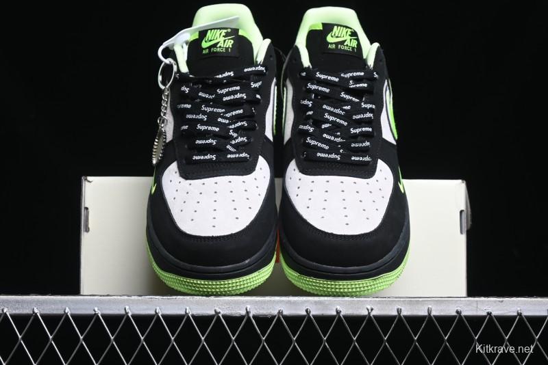 Nike Air Force 1 '07 Low Supreme Collaboration - Night Glow Low-Top Casual Sneakers - DF0188-009