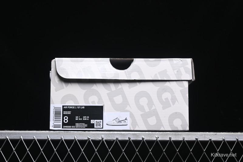 Nike Air Force 1 '07 Low The North Face x COMME des GARÇONS Light Grey Casual Sneakers - DM6688-002