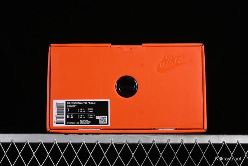 Nike Sacai VaporWaffle 3.0 Deconstructed Sneakers with Overlapping Swoosh and Double Tongue - CV1363-105