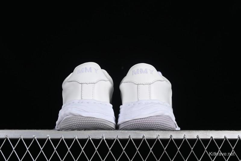 Wayne Original Sole Leather Low Sneaker with Deconstructed Ice Cream Sole - MMY