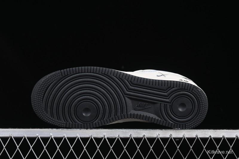 Nike Air Force 1 '07 Low Stussy Collaboration Embroidered Mini Swoosh Casual Sneakers - XZ6188-630