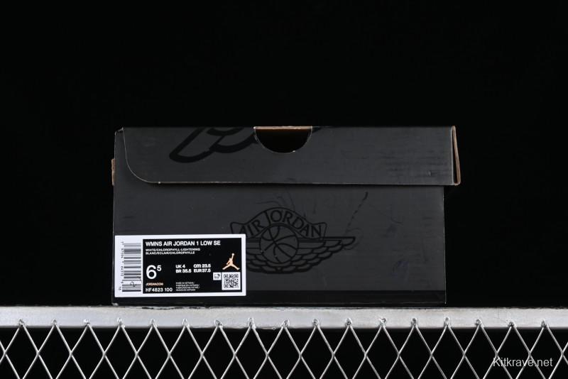 Nike Air Jordan 1 Low AJ1 White Green Low Top Lifestyle Basketball Shoes - HF4823-100