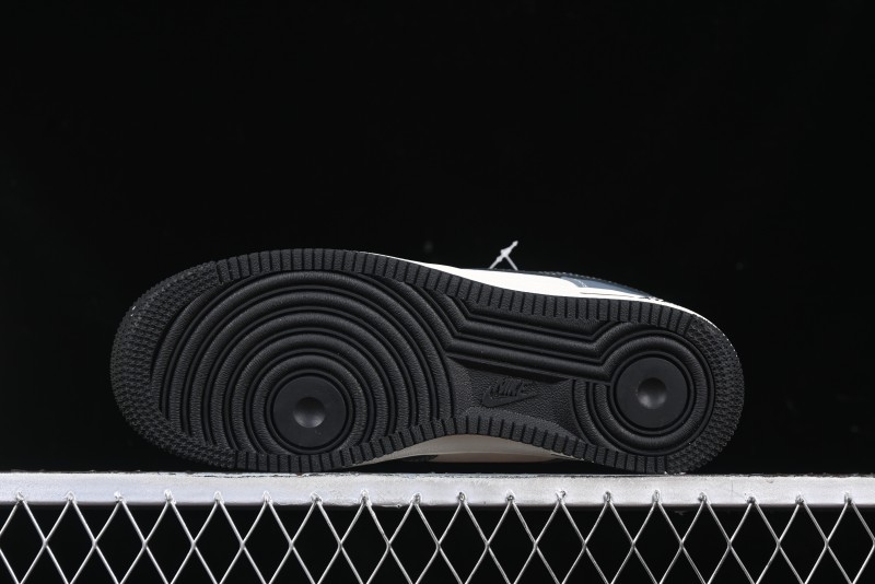 Nike Air Force 1 '07 Low Stussy Collaboration Bright Blue Black Swoosh Low-Top Casual Sneakers - XZ3328-198