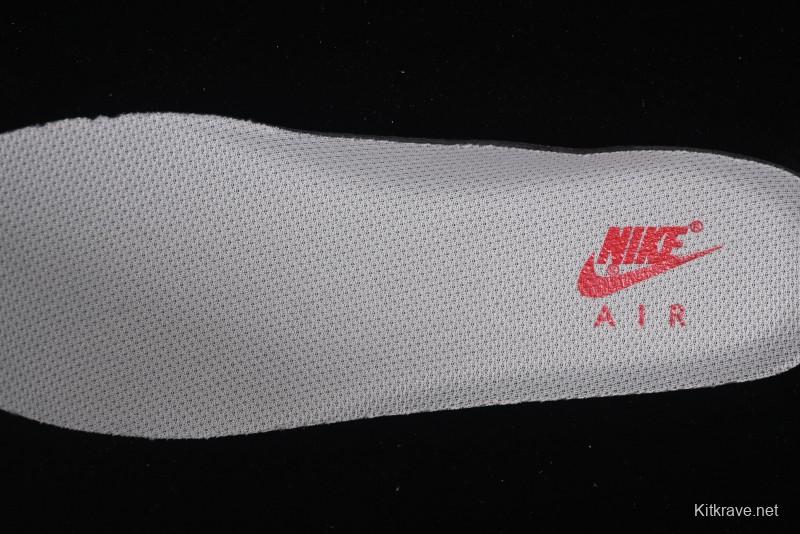 Nike Air Force 1 '07 Low Nezha Collaboration Grey Red Swoosh Casual Sneakers - DF0188-046