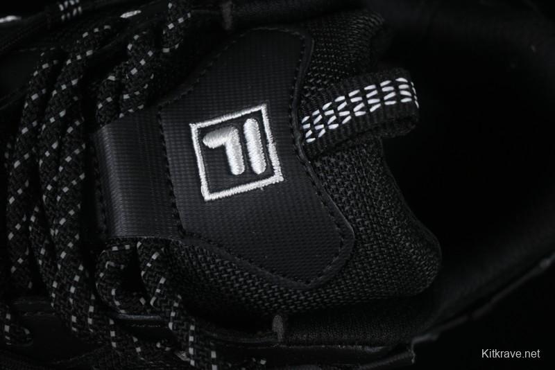 Fila Fusion Retro Mars Running Shoes with Lace-Up Design and Cushioned Sole - F12W422103FBK