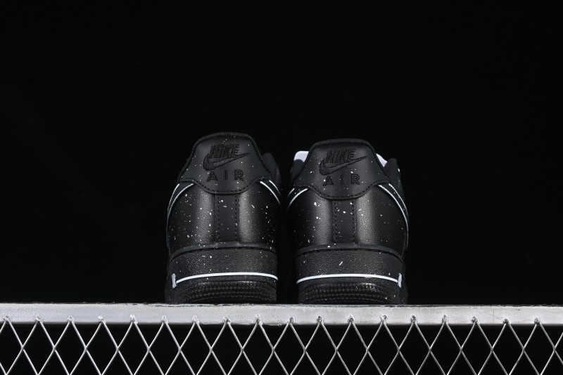 Nike Air Force 1 '07 Low 2D Anime Theme Black White Splatter Casual Sneakers - CK0316-059