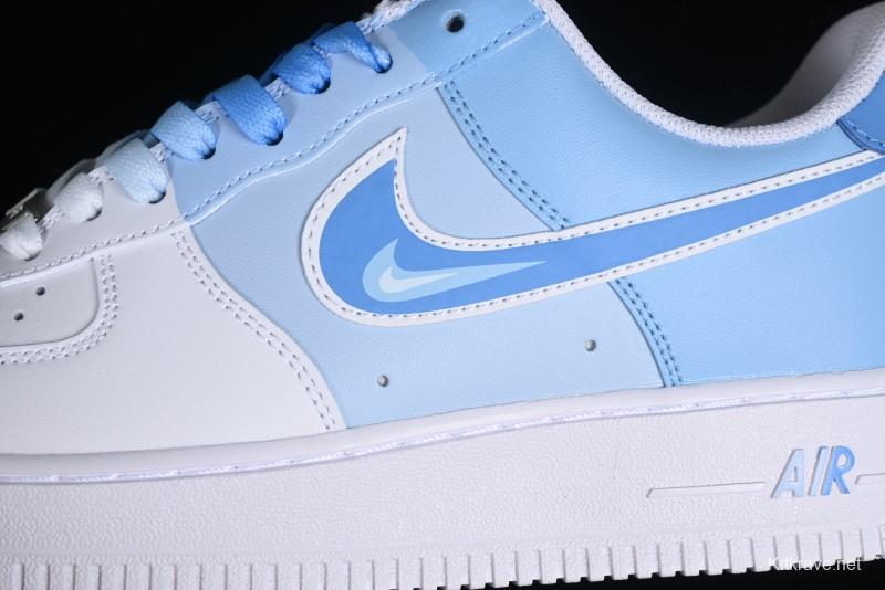 Nike Air Force 1 '07 Low Triple Color Gradient Minimalist Hand-Drawn Casual Sneakers - CW2288-951