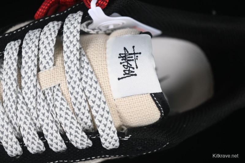 Nike Air Force 1 '07 Low Stussy Collaboration Beige Black Low-Top Casual Sneakers - XZ6188-762