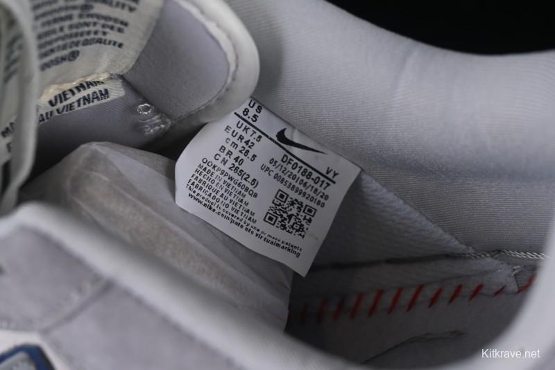 Nike Air Force 1 '07 Low Stussy Collaboration Grey Blue Pig Bear AF1 Low Top Casual Sneakers - DF0188-017