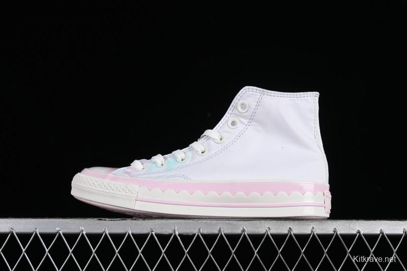 Converse Chuck 1970s Ice Cream Fun White Pink High Top Canvas Sneakers - A10947C