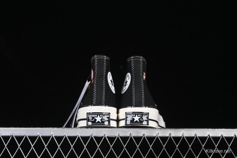 Converse Chuck 1970s High-Top Casual Canvas Sneakers with Classic Graffiti Limited Edition Three-Star Logo - 162050C