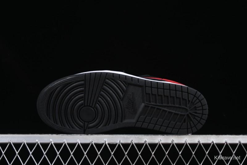 Nike Air Jordan 1 Low AJ1 Red Black Low Top Casual Sneakers - 553558-067