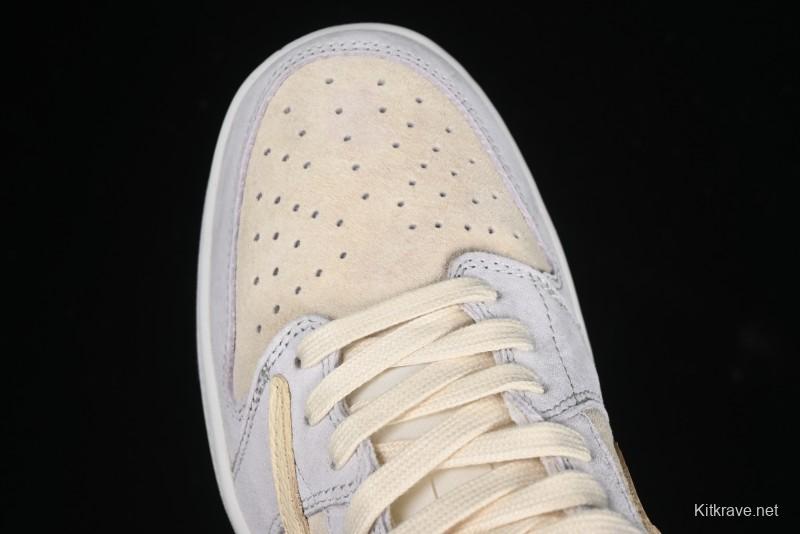 Nike Travis Scott x Air Jordan 1 Low OG AJ1 Reverse Swoosh Collaboration Sneakers - DM7866-812