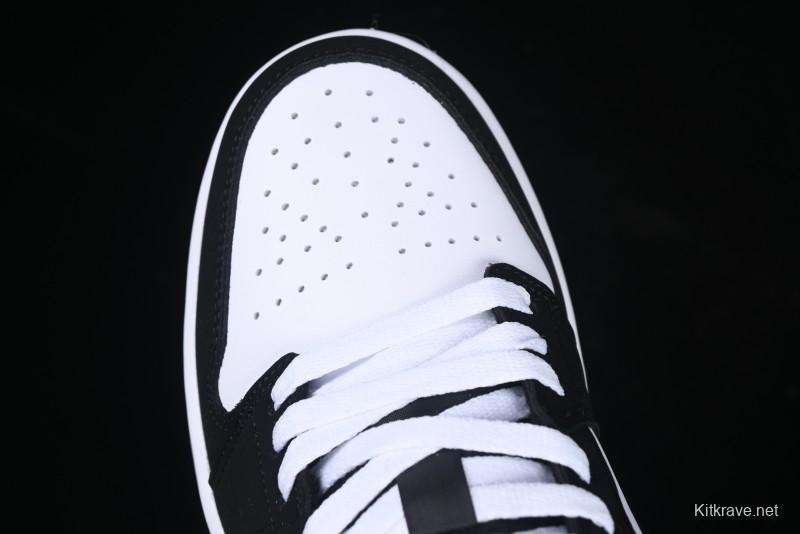 Nike Air Jordan 1 Low AJ1 Grey White Black Swoosh Casual Sneakers - HF3148-106