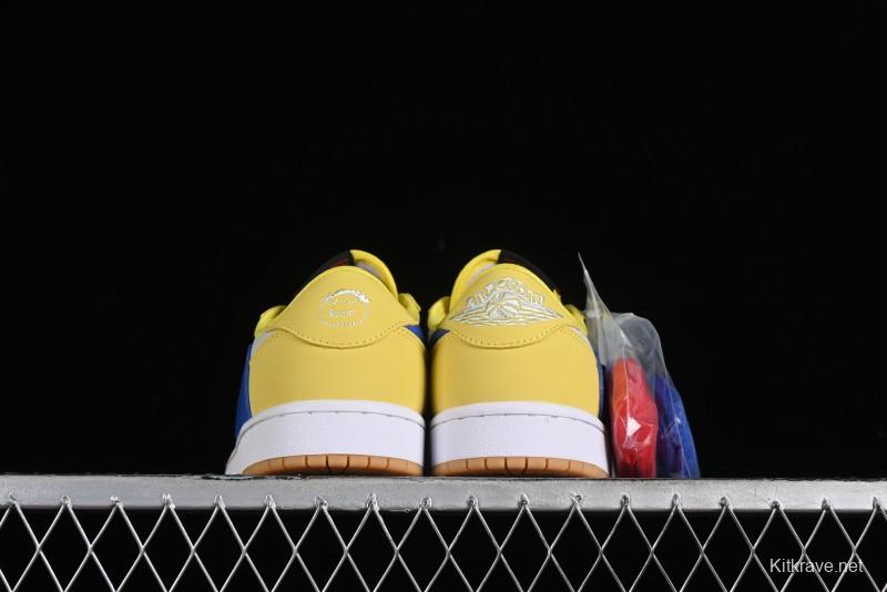 Nike Travis Scott x Air Jordan 1 Low OG Retro Sneakers with Reverse Swoosh - DZ4137-700