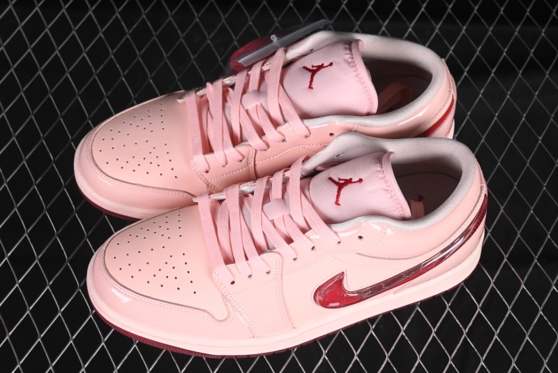 Nike Air Jordan 1 Low AJ1 Valentine's Day Jelly Pink Low-Top Lifestyle Basketball Shoes - HF3174-600