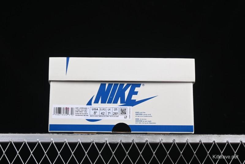 Nike Travis Scott x Air Jordan 1 Low OG AJ1 Reverse Swoosh Sneakers - DM7866-104