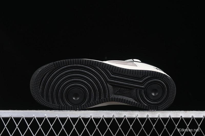 Nike Air Force 1 '07 Low Stussy Collaboration Beige Black Drawstring Casual Sneakers - SJ1198-109