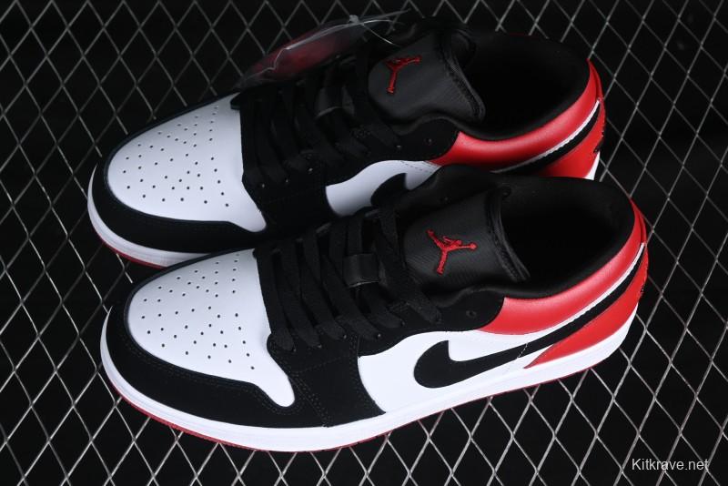 Nike Air Jordan 1 Low "White Black Gym Red" Retro Casual Sneakers - IB8971-106