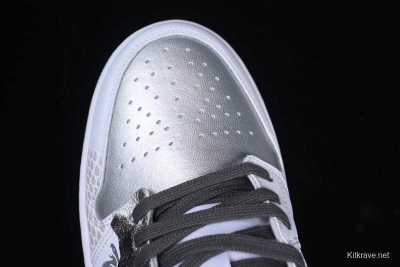 Nike Air Jordan 1 Low AJ1 Snake Year Custom Low-Top Culture Basketball Shoes - 553558-152