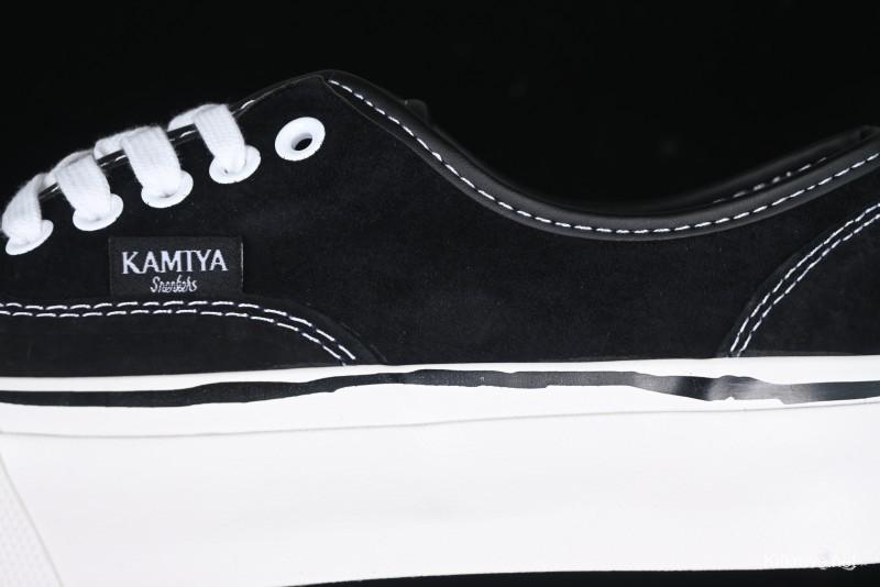 Kamiya Vulcanize Sneaker 23AW High-End Line Mihara Yasuhiro Dissolve Black White Suede Casual Low-Top Canvas Shoes - M.C3