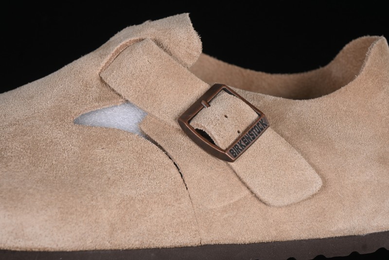 Birkenstock London BS Unisex Slip-On Comfort Shoes with Soft Suede Leather and Lambswool Insole - G.D4